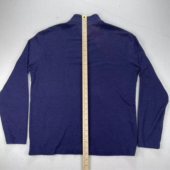 Mizzen+Main Fairway Pullover Men L Dark Blue 1/4 Zip Stretch Performance Golf - Picture 9 of 11